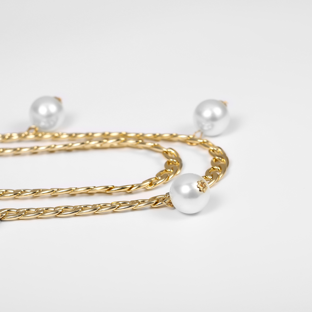 12646548954_190153531 Geometric Wild Woman Temperament Imitation Pearl Tassel U-Shaped Sexy Waist Chain