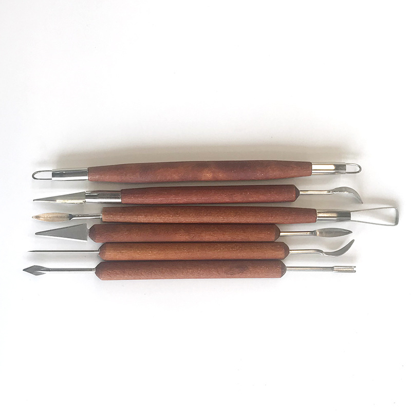 Herramientas de arcilla herramientas de arte 6 rojo tallado arcilla pintura diyFS2-37 de talla