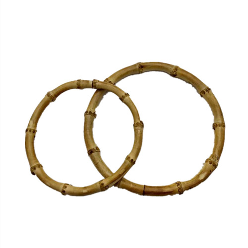 Luggage hardware accessories Wooden round light-colored bamboo handles Bag fashion handbag manufacturer wholesale
