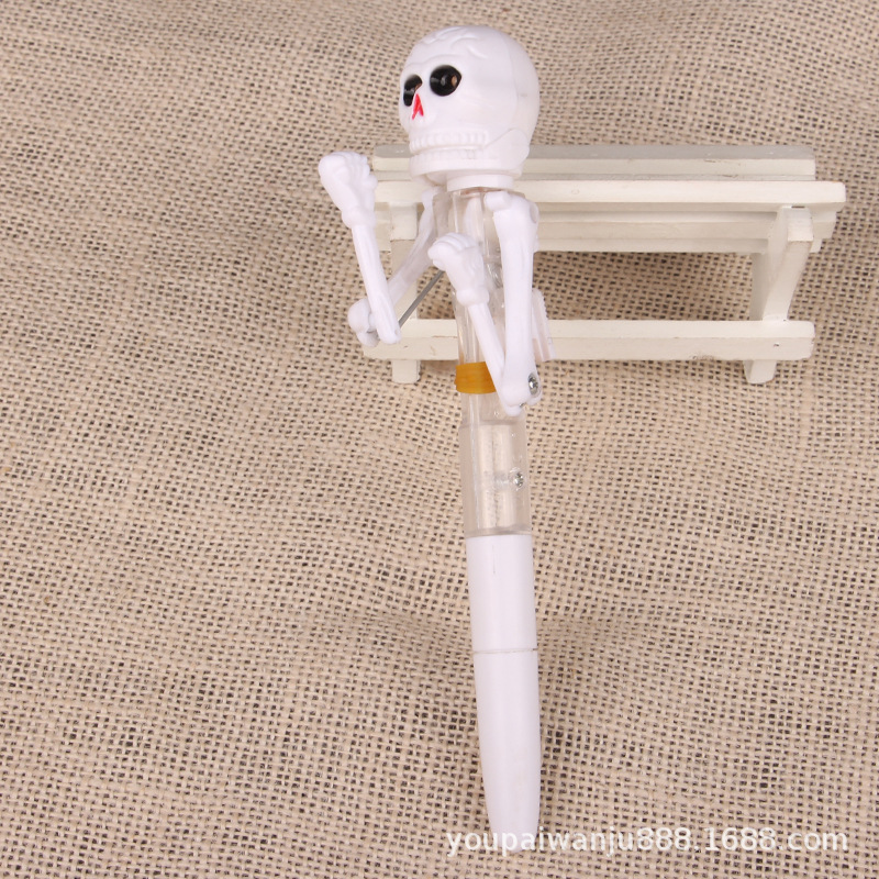 Хэллоуин Ручка-03-Череп-Белый