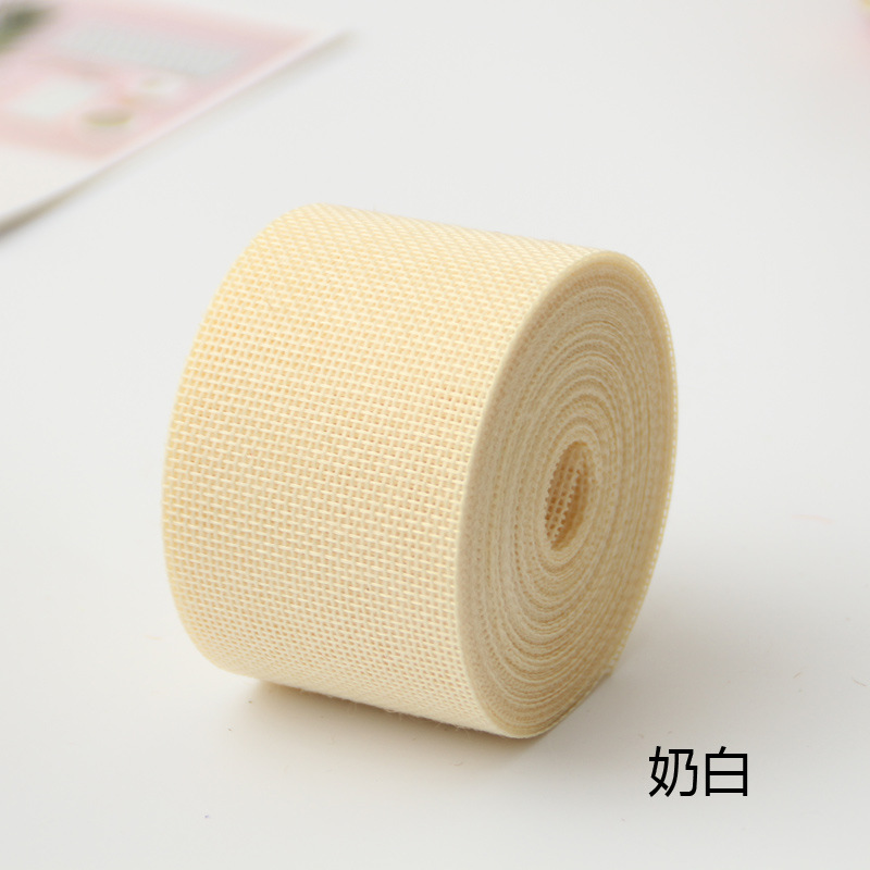 Cinta de lino de imitación DIY decoración de la boda 5CM color poliéster rollo de lino decoración del partido ventas directas de la fábrica
