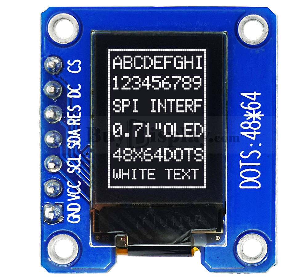 Serial SPI White 0.71 inch Ard