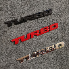 Car modified turbocharged turbo metal car stickers sports body stickers car tail label side creative decorative stickers