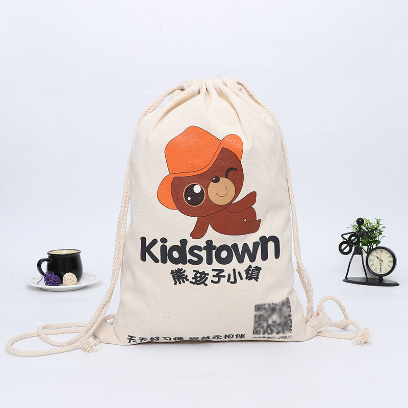 帆布束口袋批发 衣服杂物收纳袋 广告促销儿童礼品抽绳袋定logo