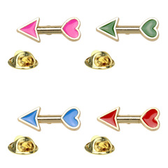 新款卡通愛心箭頭胸針 情侶配飾衣服迷你胸章 西服領針