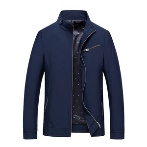 Spring and autumn thin men’s Lapel zipper decorative coat business casual jacket for men