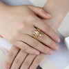 Retro ring suitable for men and women, golden silver accessory, European style, punk style, wholesale