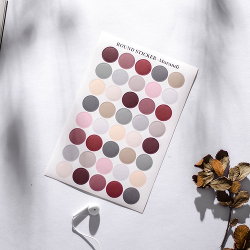 ins style polka dot stickers forest color salt color sealing stickers hand account peripheral card stickers photo stickers