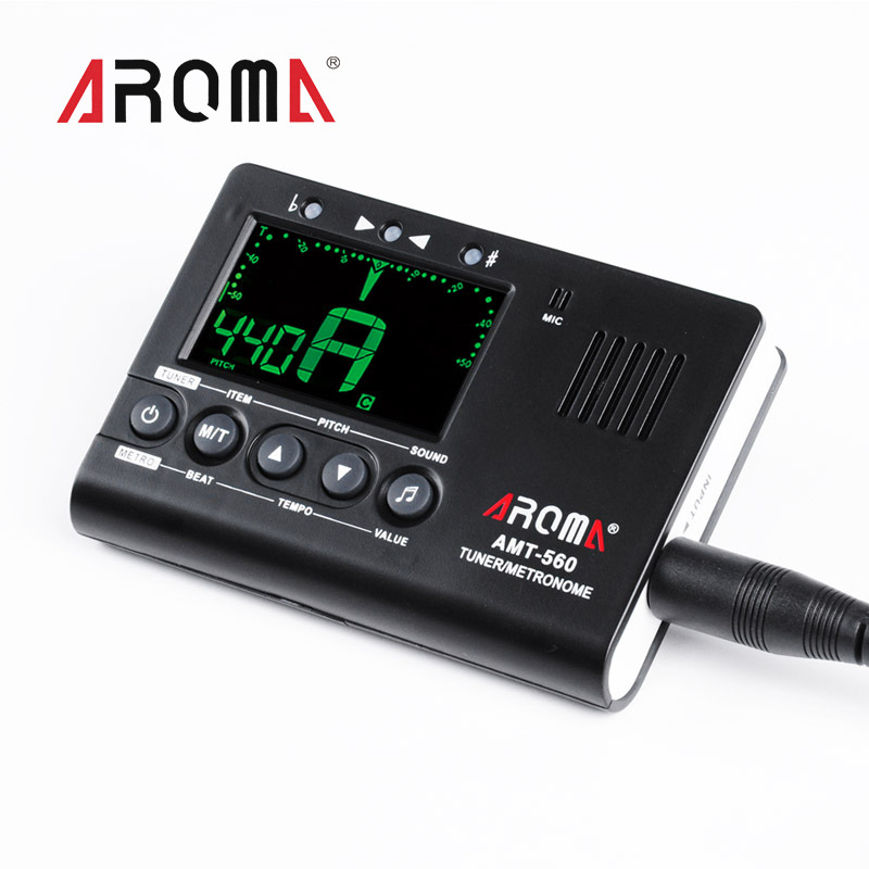 Aroma阿诺玛AMT560 吉他校音器调音器节拍器三合一电子调音表通用