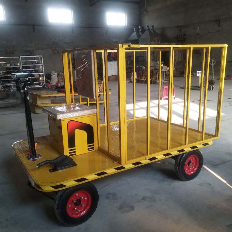电动四轮平板车 大载重厂房仓库用四轮平板搬运车