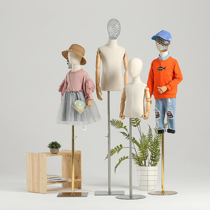带头儿童模特道具半身网红童装同款小孩服装模特母婴店橱窗展示架|ms
