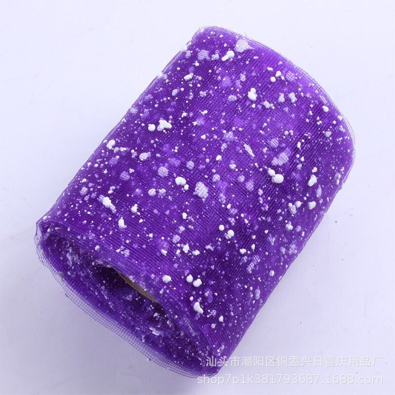 Hilo de punto de nieve 15cm de ancho de material de papel de embalaje de flores paquete al por mayor cabeza de flor de copo de nieve gasa tienda de flores suministros