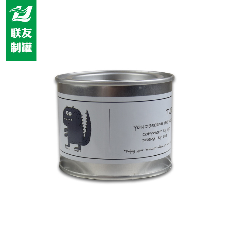 厂家直供圆形肉制食品易拉罐马口铁食品两片罐  创意咖啡包装盒