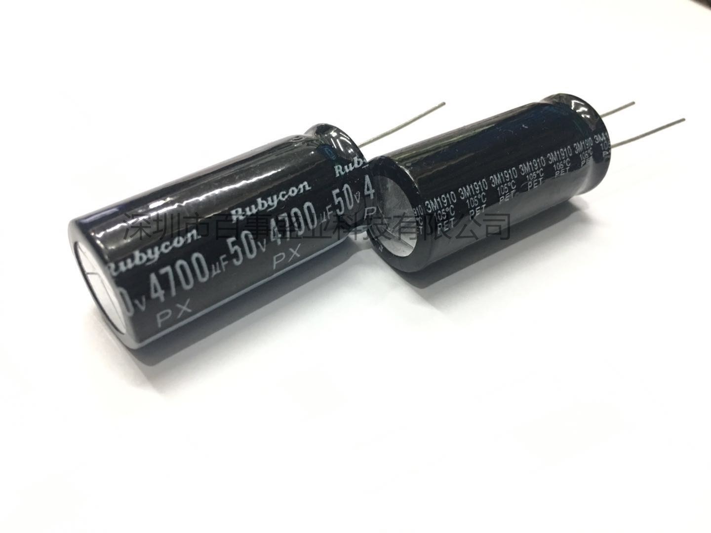 百事盛业 4700UF 50v 22*37 Rukycon 铝电解电容 蓝宝石原装