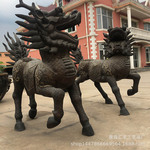 大型纯铜麒麟铸铜火麒麟公司铜麒麟铜貔貅2米故宫铜狮子铜牛厂家