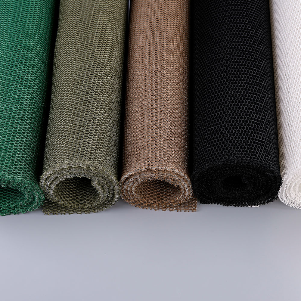 6mm厚三明治网眼布 军事背心3d立体织物 透气水洗汽车3d蜂窝网布