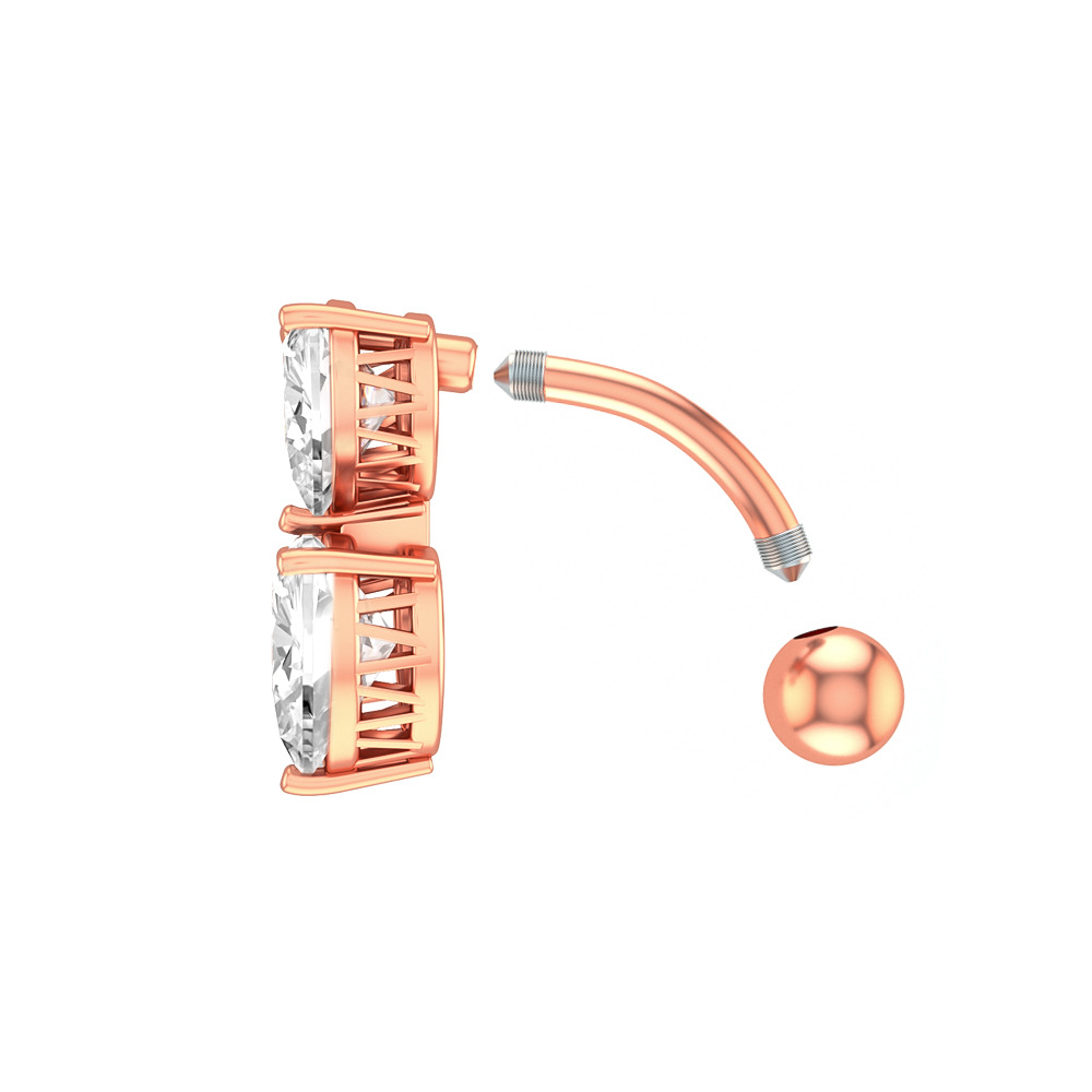 Gioielli per piercing all'ombelico a forma di cuore per e-commerce_voghion.com