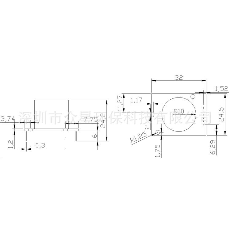 臭氧传感器_臭氧传感器模块_O3传感器_O3传感器模块_低成本臭氧
