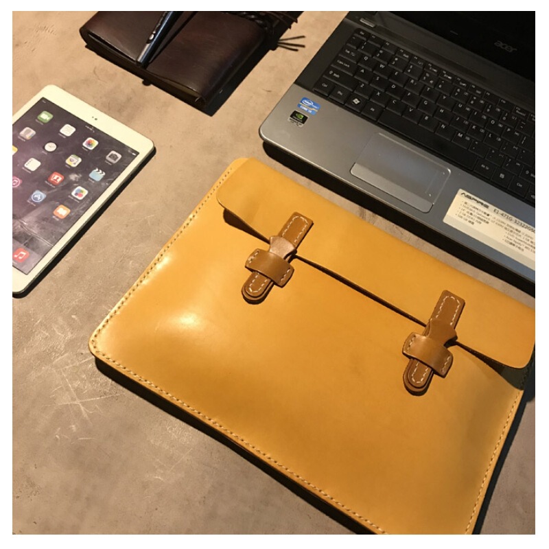 PU Leather File Bag Tablet PC Protective Case Laptop Drop-resistant Sleeve Bag