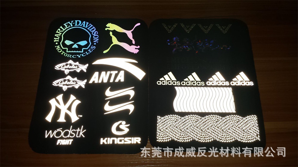 供应服装反光热转印logo 骑行服烫画亮银反光热压标 高亮反光效果-阿里巴巴