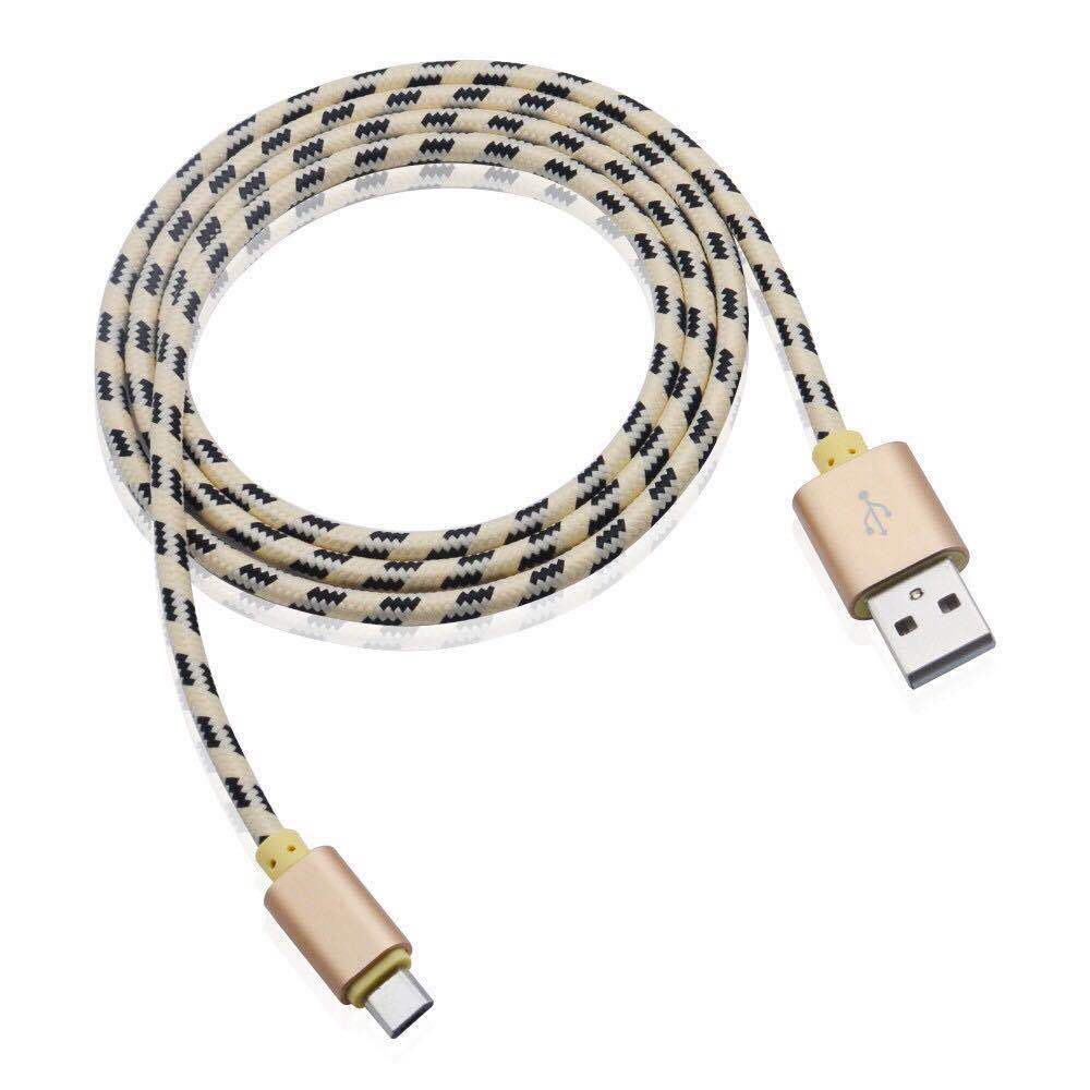 2A tiger patterned checkered aluminum alloy data suitable for Apple Android Type-C123m fast charging cable_voghion.com