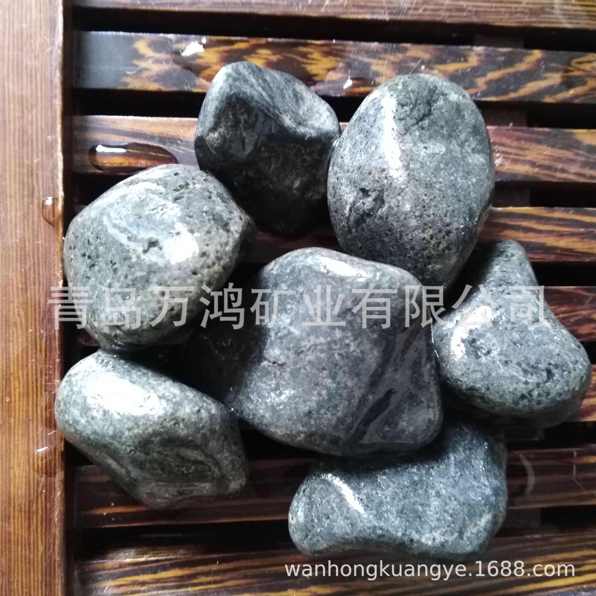 5-8cm黑色鹅卵石 景观装饰用 园林铺面用大卵石