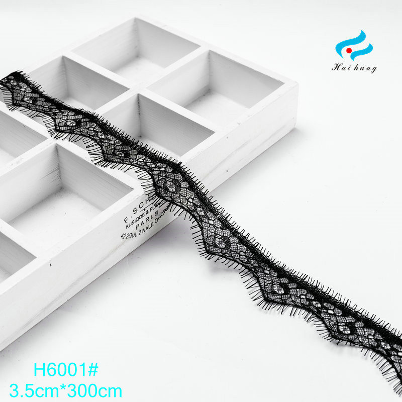 热卖爆款3.5公分波浪单边睫毛蕾丝花边 DIY玩具蚊帐童装辅料