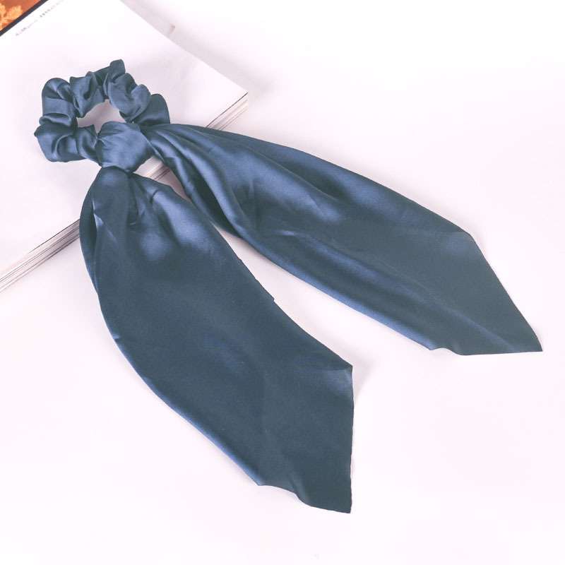 Satin Cloth Long Ribbon Hair Scrunchies display picture 4