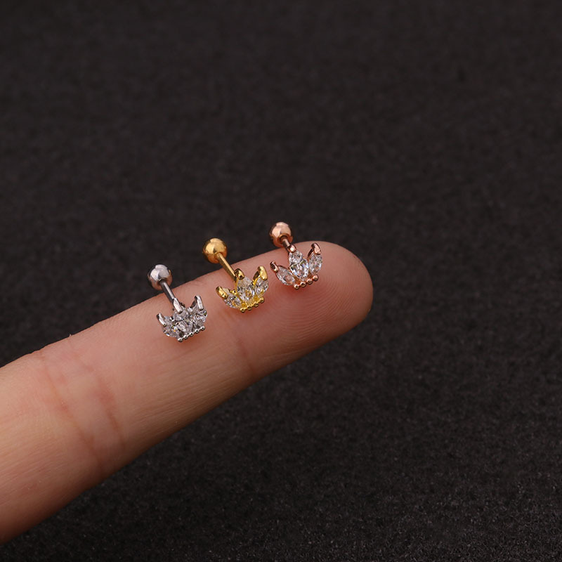 Ear Cartilage Rings & Studs Ethnic Style Geometric 316 Stainless Steel  Copper display picture 4