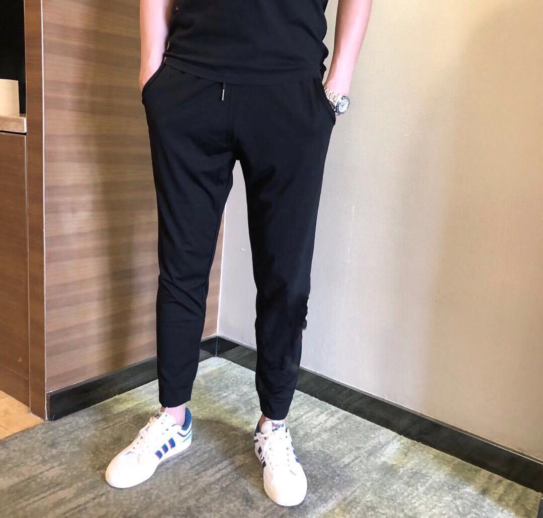 1-0117302包邮男士夏季新款裤腿印花速干长裤一件代发