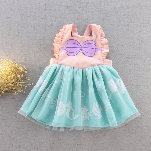New bib children's Princess Sophia ice and snow apron for painting, dining, waterproof and oil-proof smock, dropshipping
