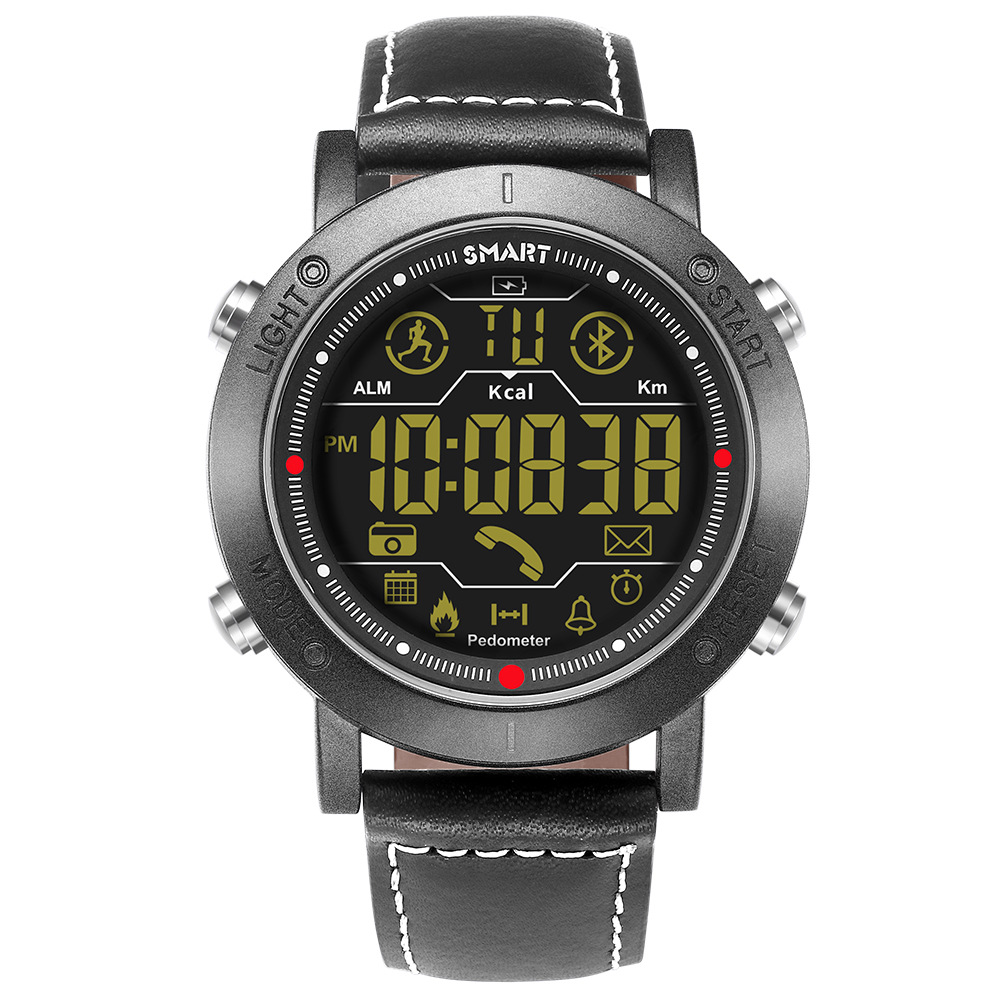 Explosive money genuine leather Watch strap motion Smart Table Pedometer Calories Bluetooth Connect Noctilucent waterproof intelligence watch