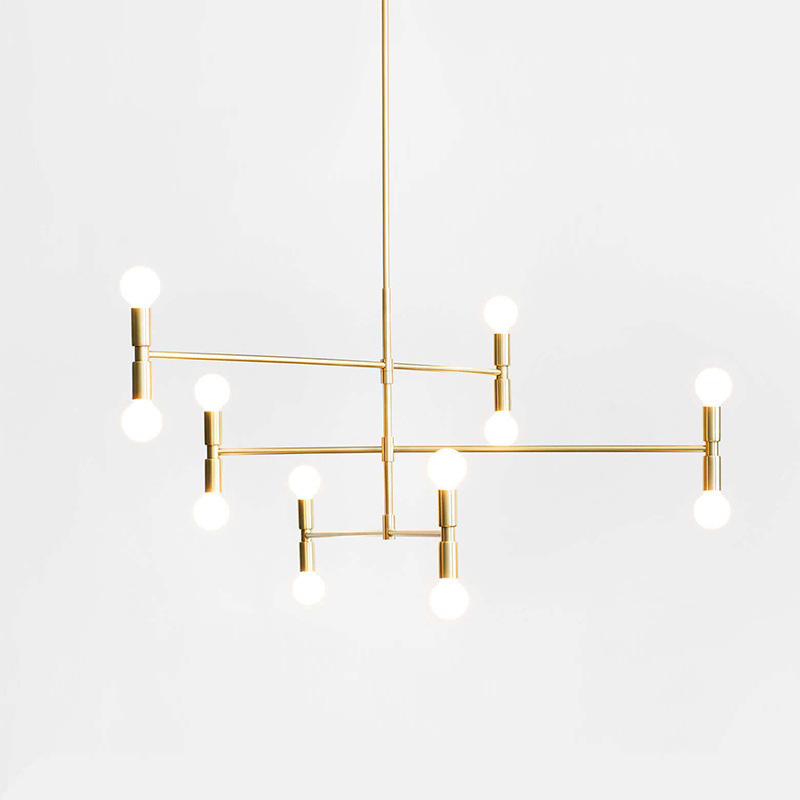 Nordic Minimalist Style Bedroom Chandelier Creative Personalized Model Room Living Room Dining Room Modern Golden Light Luxury Chandelier