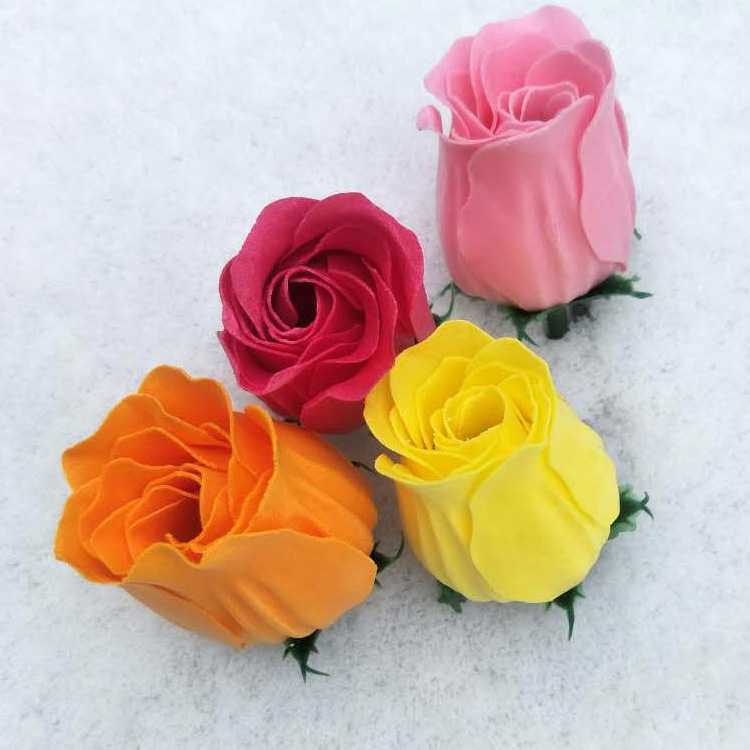 goods in stock supply Pink Beige rose paper soap clean moist Paper Soap Flower production gift