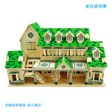 Деревянная головоломка, трехмерная хижина, вилла, игрушка для взрослых, 3D, домик своими руками