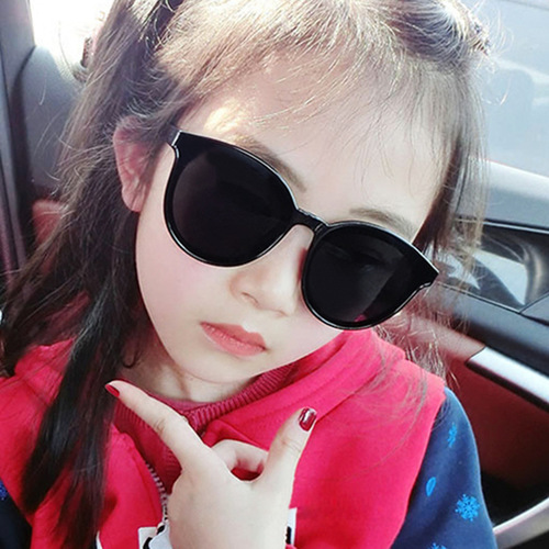 Children's sunglasses round frame boys and girls sunglasses fashionable parent-child style 2019 glasses trendy UV protection