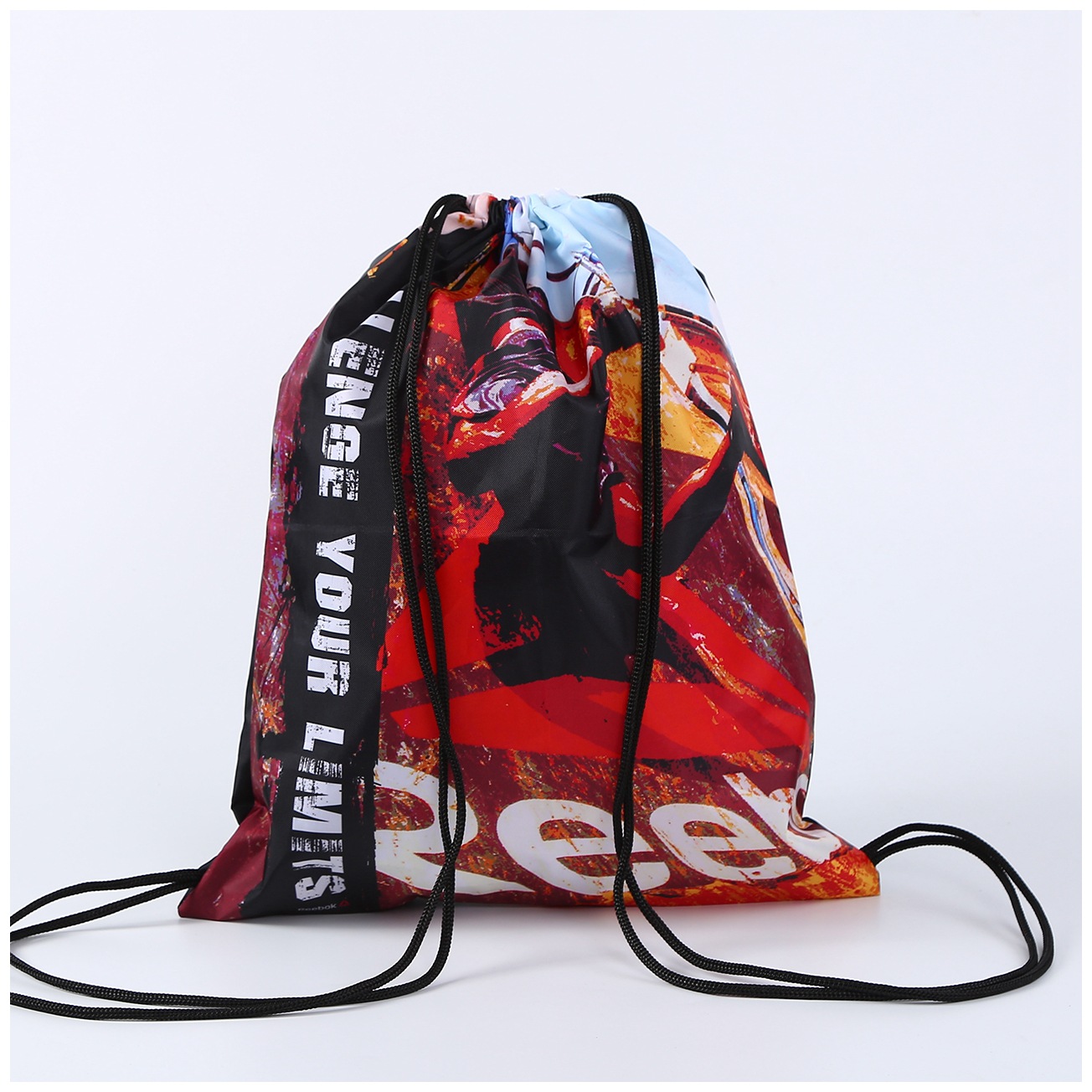 定制满版LOGO赛事包涤纶培训数码印刷拉绳束口袋抽绳背包运动鞋袋