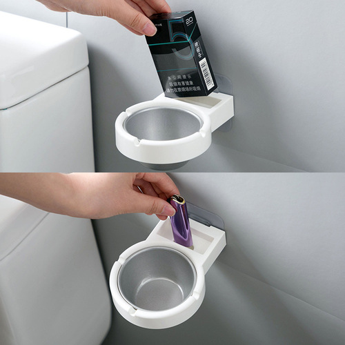 1717 Stainless steel ashtray bathroom wall-mounted ashtray detachable for easy cleaning household ashtray