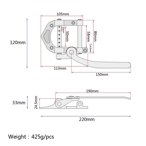 Jazz electric guitar bridge tailpiece vibrato system small rocker rocker suitable for SG ES335 LP ETC