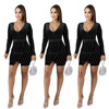 European and American hot diamond women’s dress hot sale bag hip dress sexy nightclub skirt