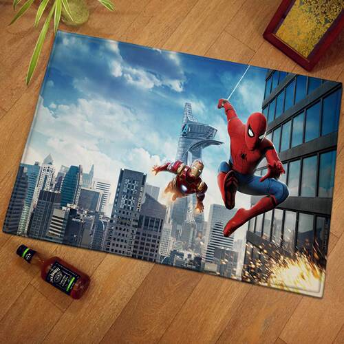 European and American Style Movie Mat Anti-Slip Mat Flannel Entrance Mat Kitchen Customizable Foot Mat