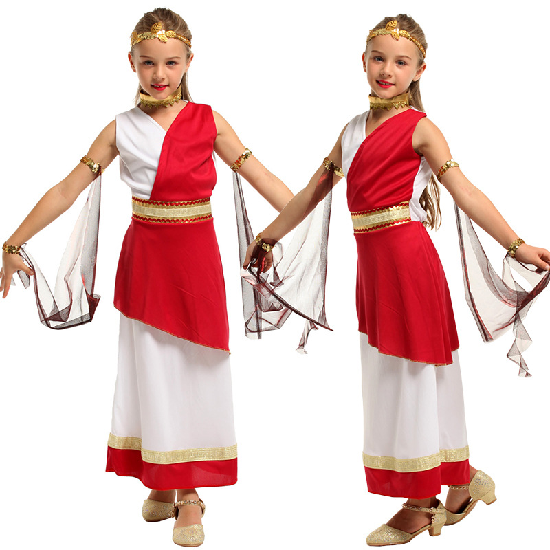Halloween Children's Costumes, Girls' Masquerade Egyptian Performance Costumes G-0384 Princess Dress