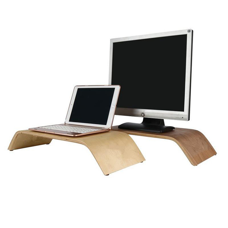 Monitor Stand, Laptop Stand, Imac Computer Wooden Base Support Stand, Office Desk Desktop Screen, Rotatable