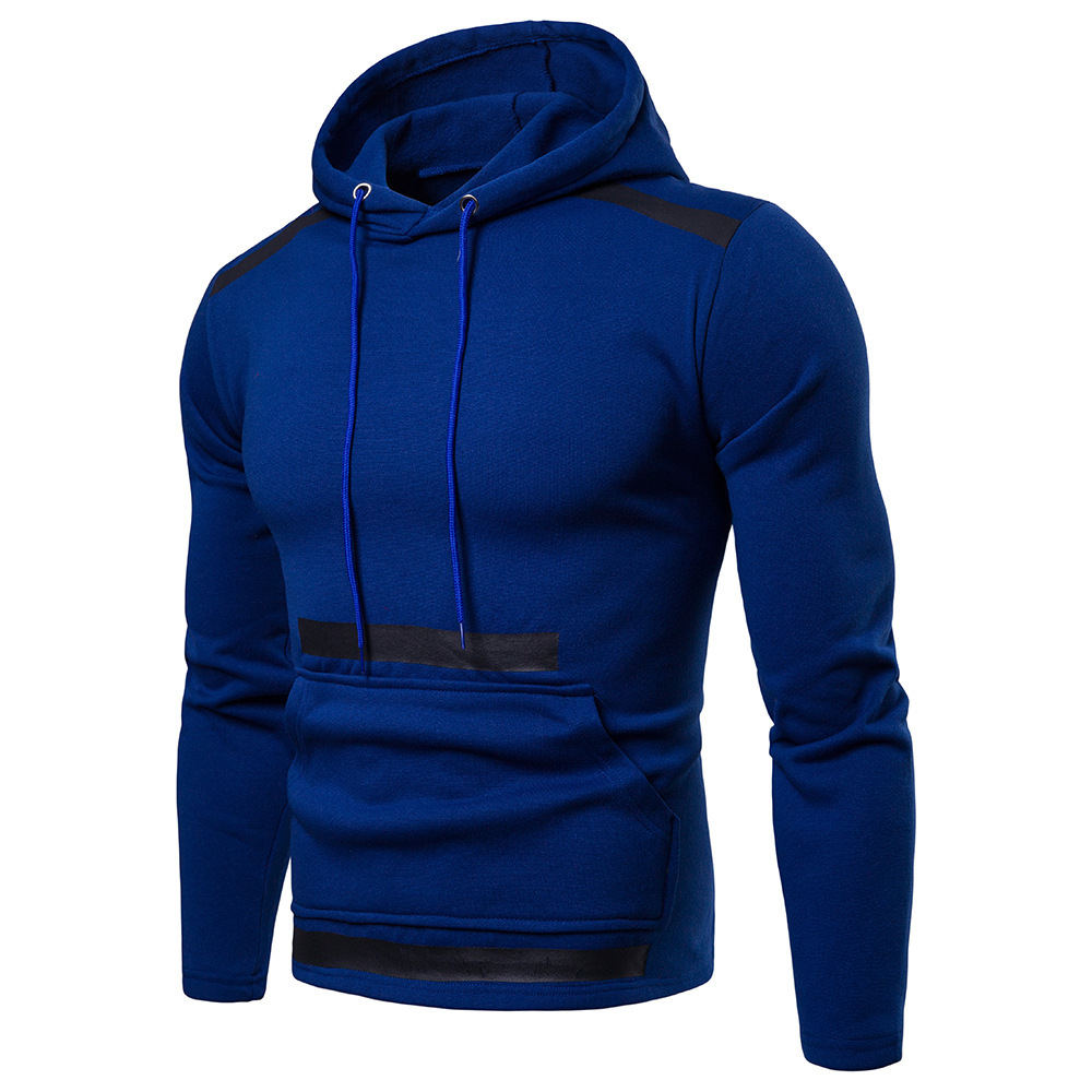 2024 Autumn/Winter New Men's Creative Spliced Sleeve Casual Fashion Hooded Large Sweater_senzul.com