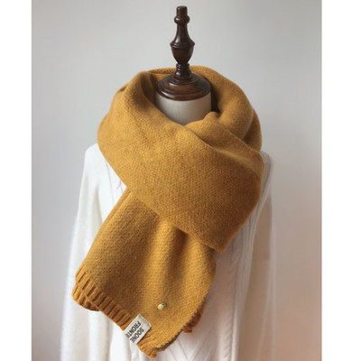 Pineapple scarf female autumn and winter soft girl student Korean version versatile knitted ins cute girl wool winter scarf