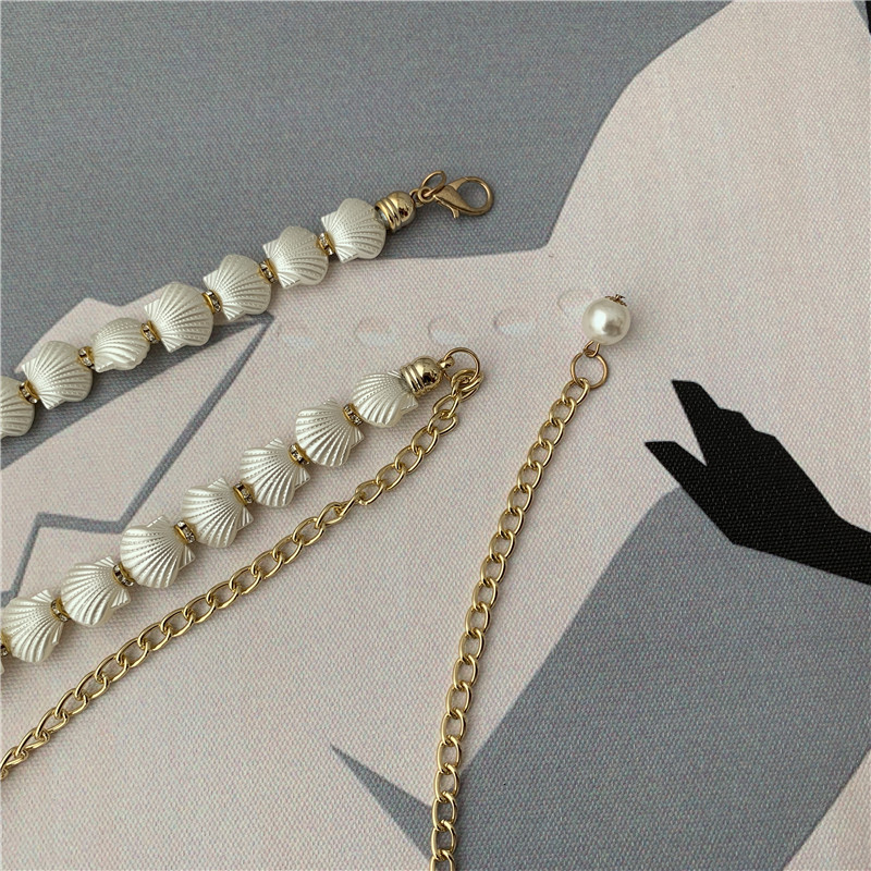Elegant Women's Waist Chain With Pearl Shell For Dresses And Belts_voghion.com