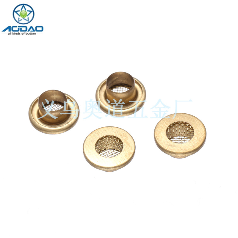 奥道直销600#加厚纯铜网状透气高脚平面网眼宽边鞋盒气眼扣