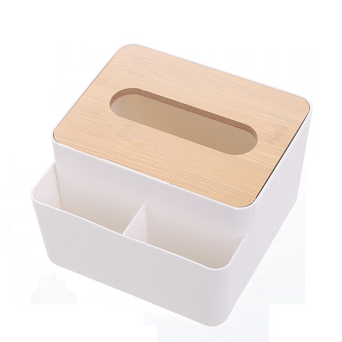 Wholesale Simple Creative Wooden Tissue Box for Living Room Home Multifunction Remote Control Storage Napkin Paper Towel Box