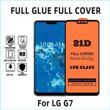 适用LG G7power LGQ6 LG style4 全屏21D全胶丝印钢化膜 批发