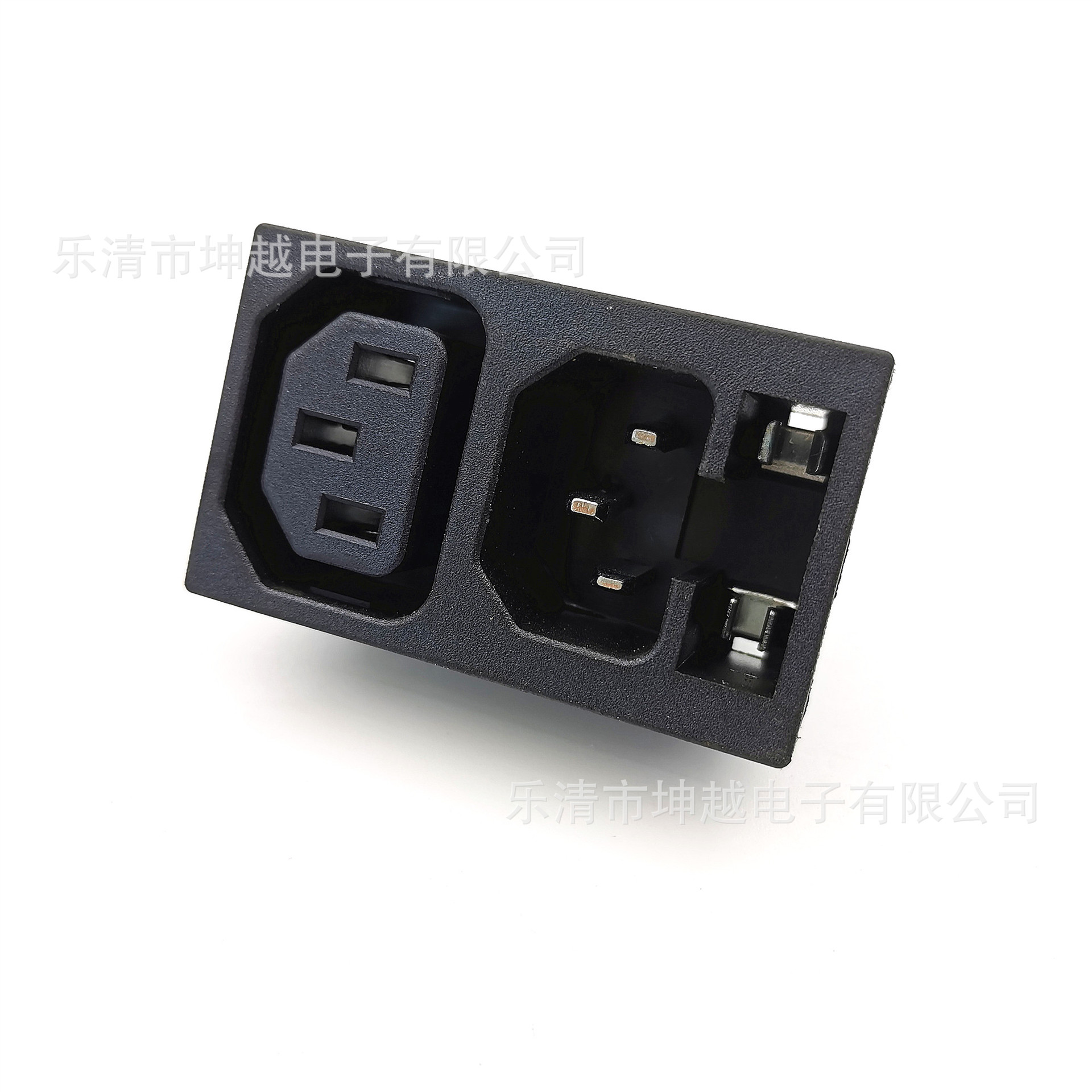 高品质大电流 AC品字电源插座 母座 3合一防水母座 厂家